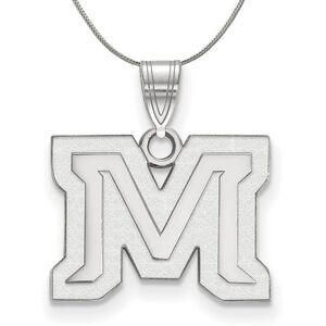 Sterling Silver Montana State Small Pendant Necklace - 24 Inch